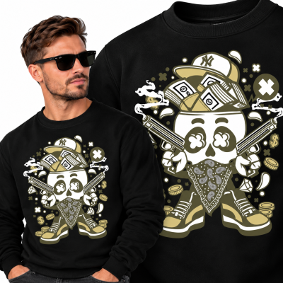 BLUZA ANIMOWANA  SKULL GANGSTER